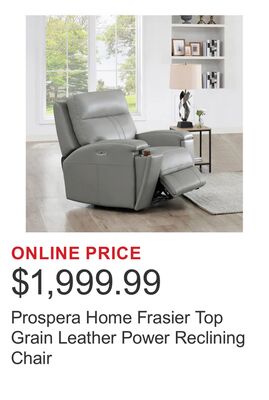 Prospera Home Frasier Top Grain Leather Power Reclining Chair