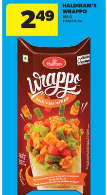 HALDIRAM'S WRAPPO, 156 G