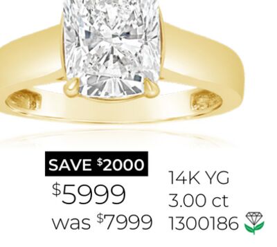 14K YG 3.00 ct