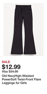 Old NavyHigh-Waisted PowerSoft Twist-Front Flare Leggings for Girls