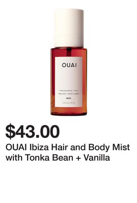OUAI Ibiza Hair and Body Mist with Tonka Bean + Vanilla