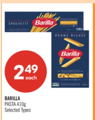 BARILLA PASTA 410g