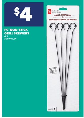 PC® NON-STICK GRILL SKEWERS, 4' S