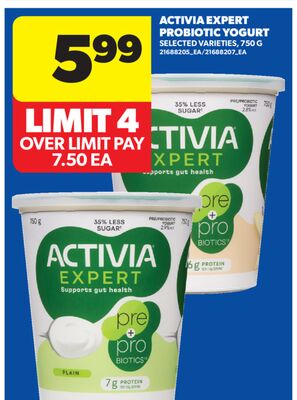 ACTIVIA EXPERT PROBIOTIC YOGURT, 750 G