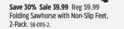 Certified Folding Sawhorse with Non-Slip Feet, 2-Pack