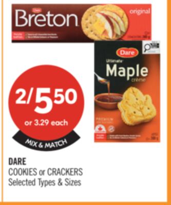 DARE COOKIES or CRACKERS