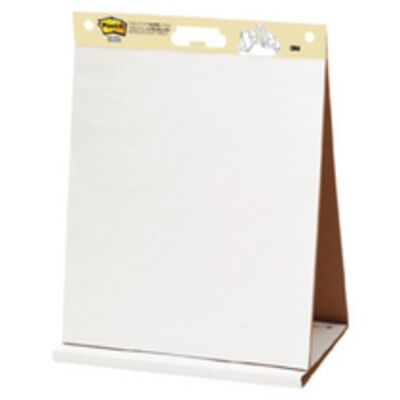 Post-it Tabletop Easel Pad with Built-in Stand and Carry Handle, 20" x 23", White, 20 Sheets Per Pad