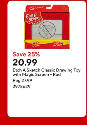 Etch A Sketch Classic Drawing Toy with Magic Screen - Red