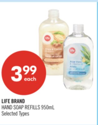 LIFE BRAND HAND SOAP REFILLS