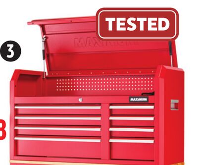 47˝ 8-Drawer Tool Chest with Built-In Power Bar and USB.