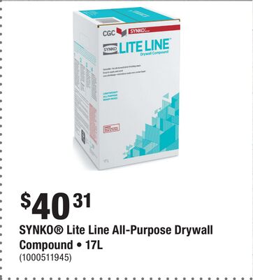 SYNKO® Lite Line All-Purpose Drywall Compound • 17L