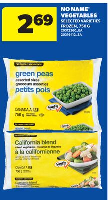NO NAME® VEGETABLES, 750 G