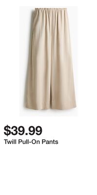Twill Pull-On Pants