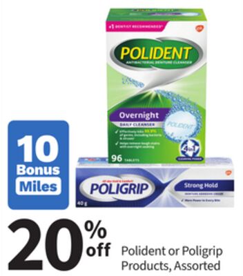 Polident or Poligrip Products