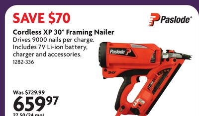Cordless XP 30° Framing Nailer