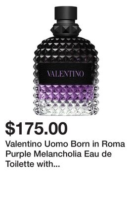 Valentino Uomo Born in Roma Purple Melancholia Eau de Toilette with Lavender