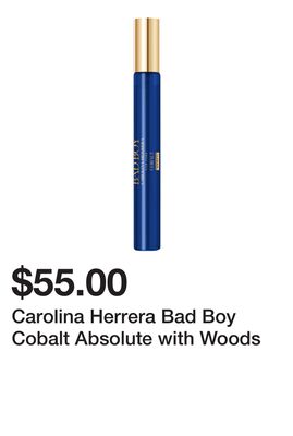Carolina Herrera Bad Boy Cobalt Absolute with Woods