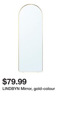LINDBYN Mirror, gold-colour