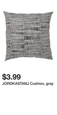 JORDKASTANJ Cushion, gray