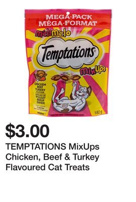TEMPTATIONS MixUps Chicken, Beef & Turkey Flavoured Cat Treats
