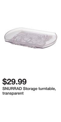SNURRAD Storage turntable, transparent