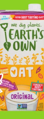 Earth's Own Oat Beverages or Soy Barista