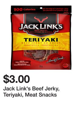 Jack Link's Beef Jerky, Teriyaki, Meat Snacks