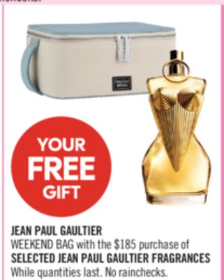 JEAN PAUL GAULTIER WEEKEND BAG with the $185 purchase of SELECTED JEAN PAUL GAULTIER FRAGRANCES