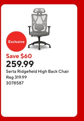 Serta Ridgefield High Back Chair