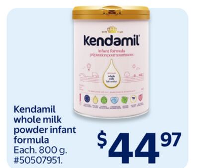 Kendamil whole milk powder infant formula