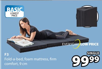 F3 Fold-a-bed, foam mattress