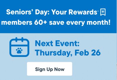 Seniors' Day: Your Rewards - Sign Up Now