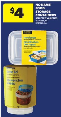 NO NAME® FOOD STORAGE CONTAINERS