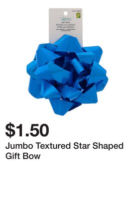 Jumbo Textured Star Shaped Gift Bow