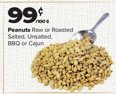 Peanuts Raw or Roasted Salted, Unsalted, BBQ or Cajun