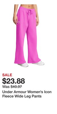 Under Armour Women's Icon Fleece Wide Leg Pants