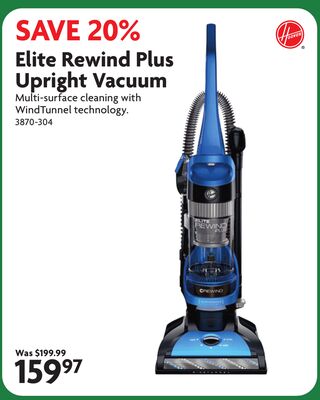 Elite Rewind Plus Upright Vacuum