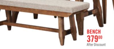 Cedar Dining Bench with Polyester Fabric, Pine Wood, Trestle-Base, 60"W - Brown