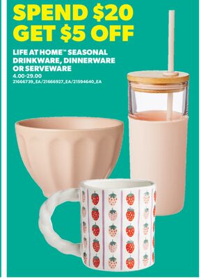 LIFE AT HOME™ SEASONAL DRINKWARE, DINNERWARE OR SERVEWARE