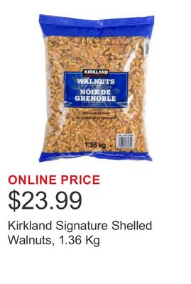 Kirkland Signature Shelled Walnuts, 1.36 Kg