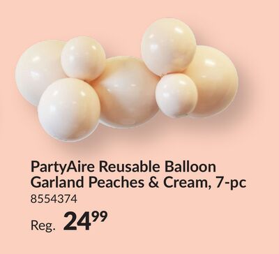 PartyAire Reusable Linked Inflatable PVC Balloons, Nude, Air-Filled