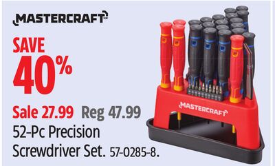 MASTERCRAFT 52-Pc Precision Screwdriver Set
