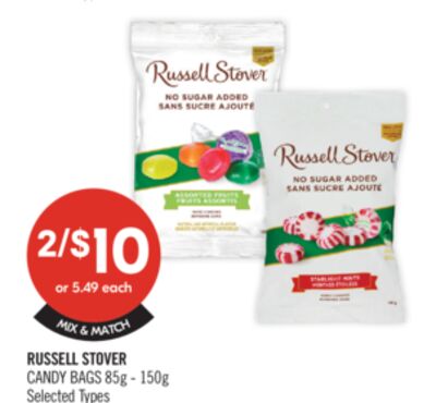 RUSSELL STOVER CANDY BAGS