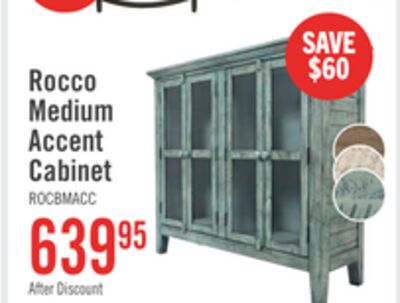 Rocco 48" 4-Door Accent Cabinet - Vintage Blue