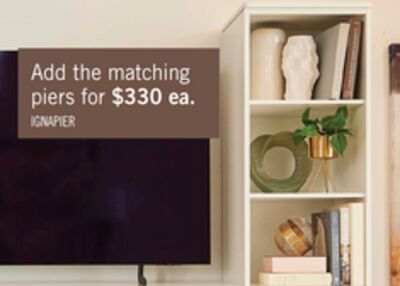 Ignatius 18.7" Pier with Storage & Cable Management - White