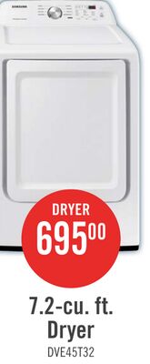Samsung 7.2 Cu. Ft. Electric Dryer - White - DVE45T3200W/AC