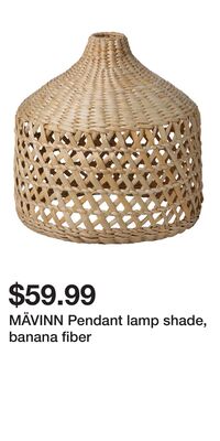 MÄVINN Pendant lamp shade, banana fiber