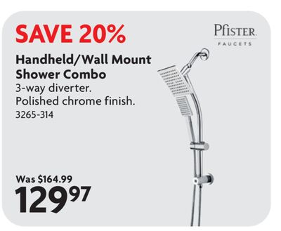 Handheld/Wall Mount Shower Combo