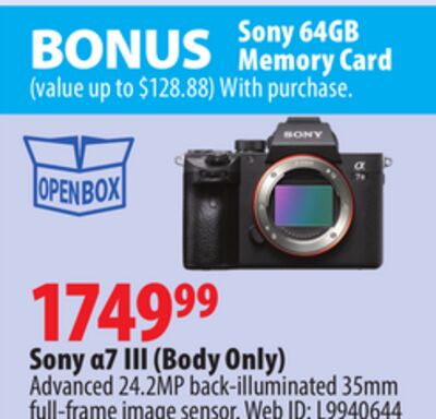 Sony α7 III (Body Only)
