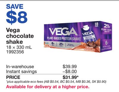 Vega chocolate shake